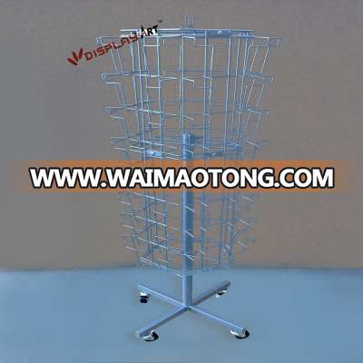 High Quality Post Card Wire Metal Spinner Floor Display Rack