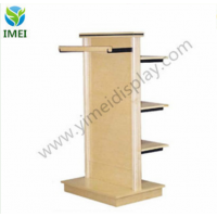 Wood Clothing hang display rack POP customer design YM15017