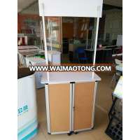 High quality aluminum + HDF booth display promotion table